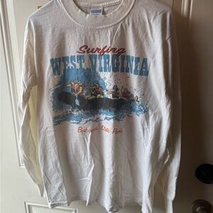 White Surfing West Virginia Long Sleeve Shirt